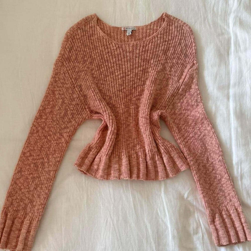 Beachy Pink Knit Sweater